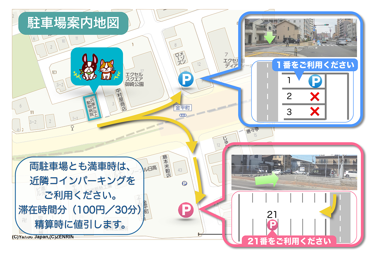 兵庫みなと動物病院の「アクセス・Q&amp;A」画像